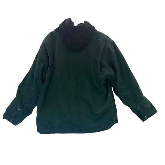 Cabelas Outdoor Gear Canvas Zip Up Insulated Work Jacket Coat size L thermal swe - Picture 12 of 16